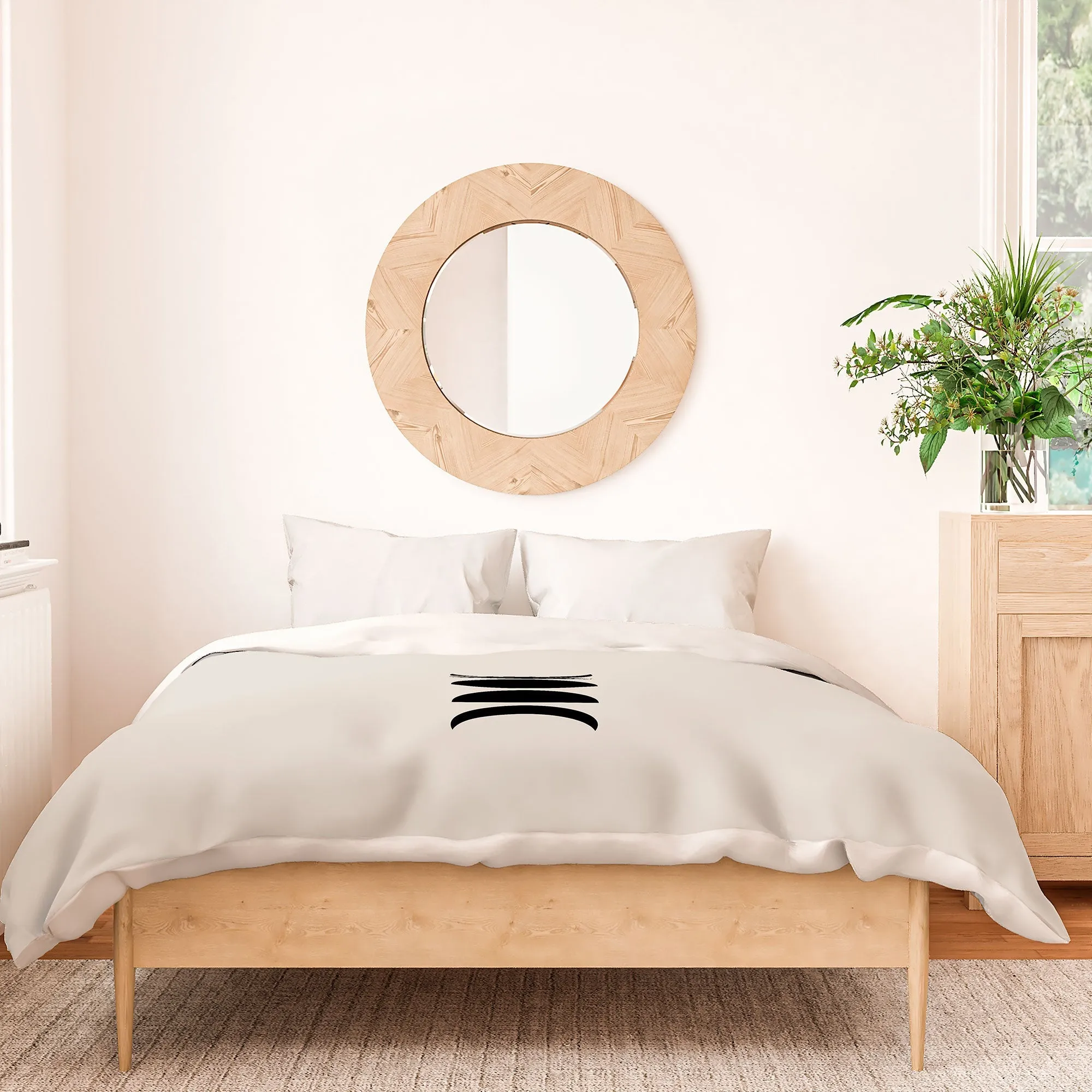 MINIMAL MOON PHASES WHITE DUVET / COMFORTER