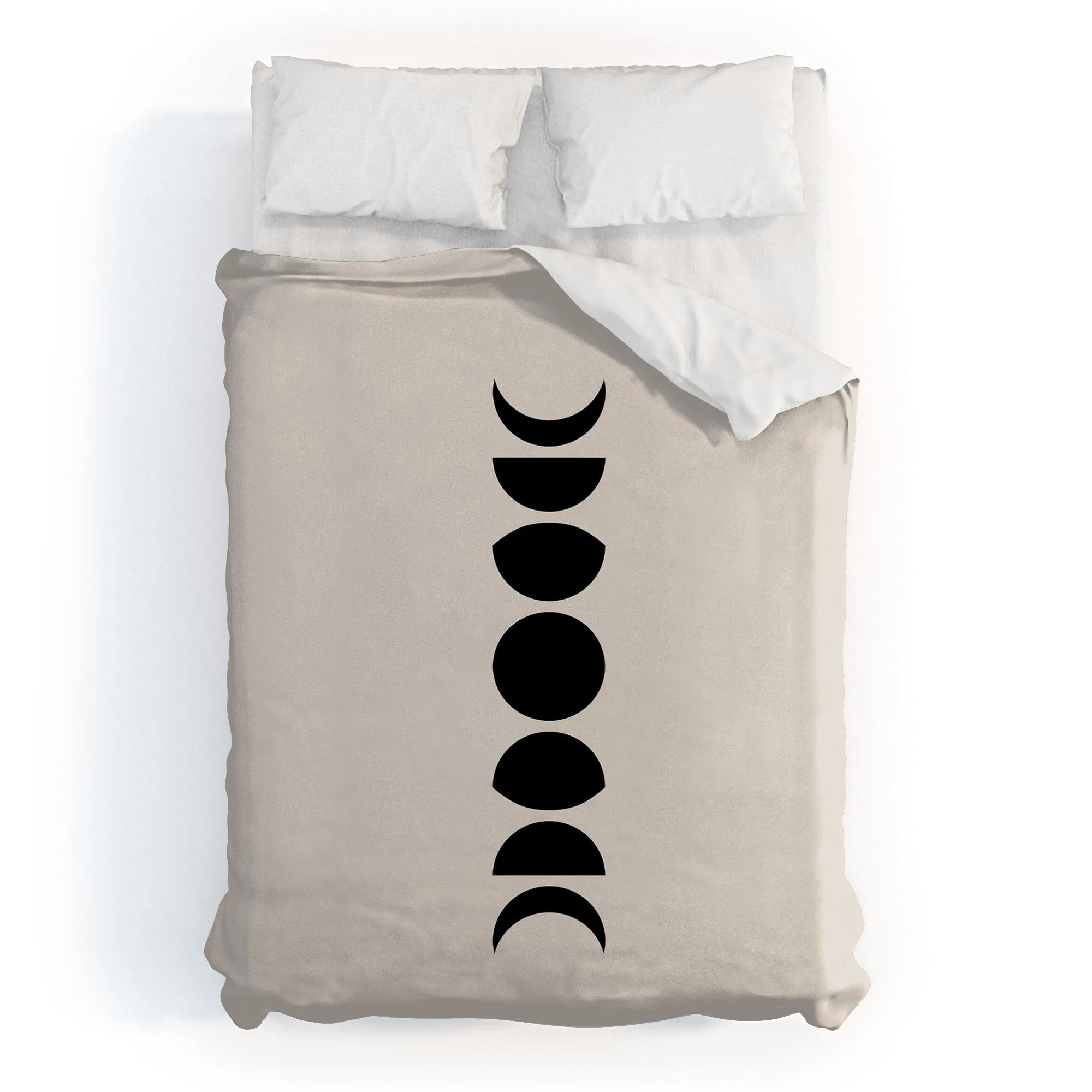 MINIMAL MOON PHASES WHITE DUVET / COMFORTER