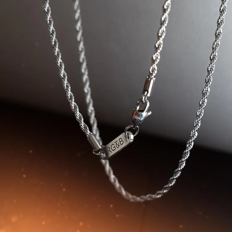 Minimal Silver Rope Chain