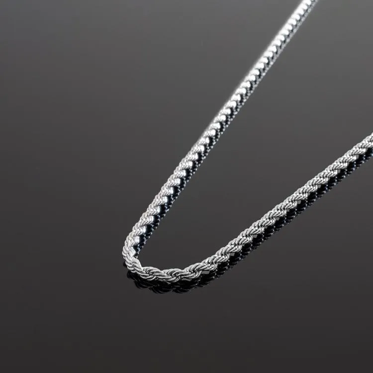 Minimal Silver Rope Chain
