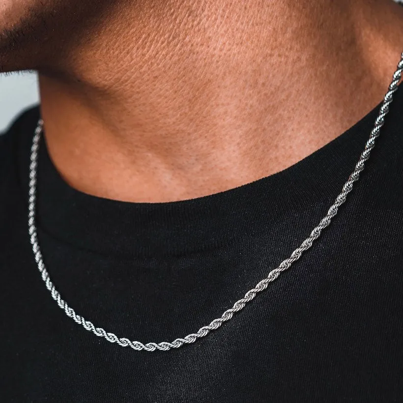Minimal Silver Rope Chain