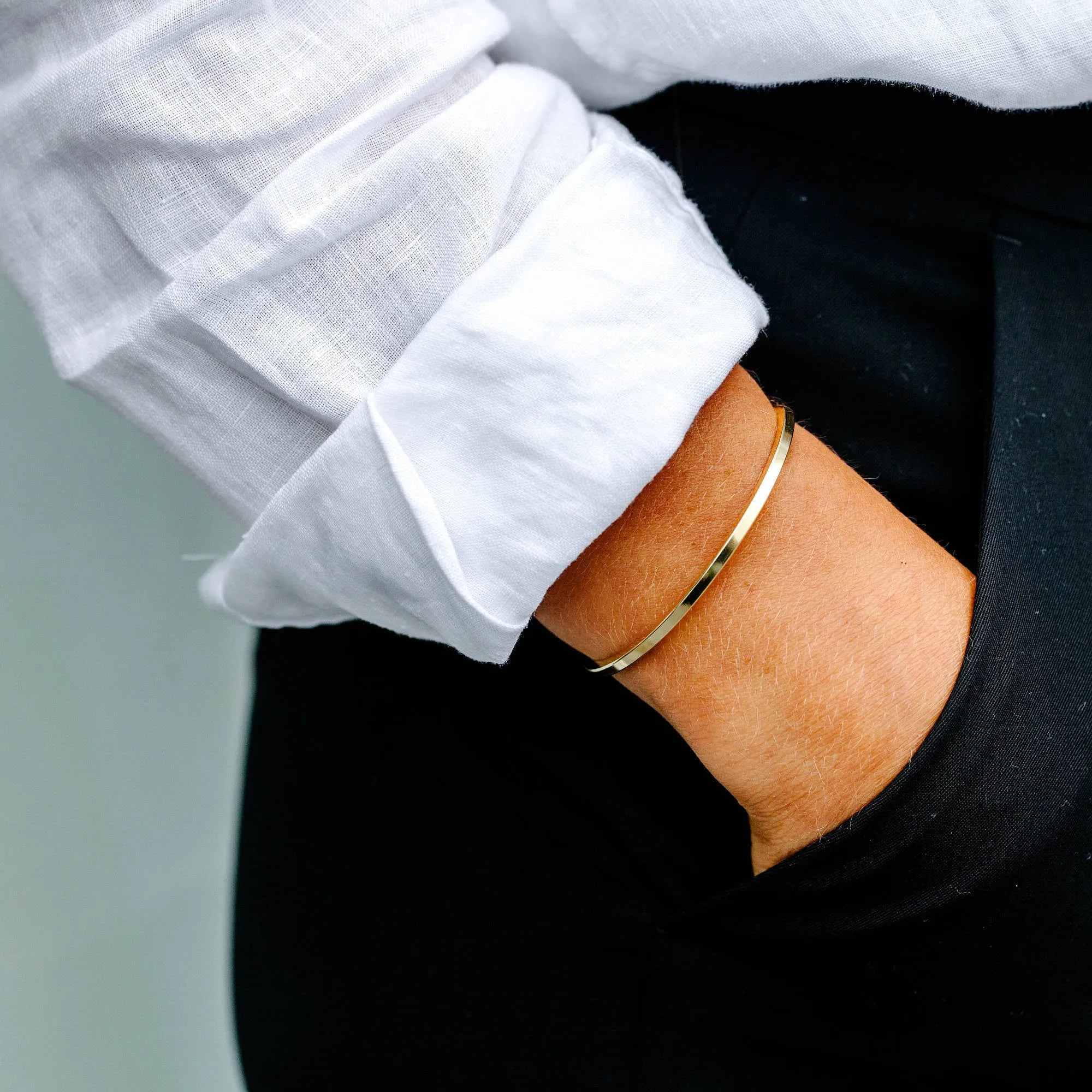 Minimal Square Cuff | Brass