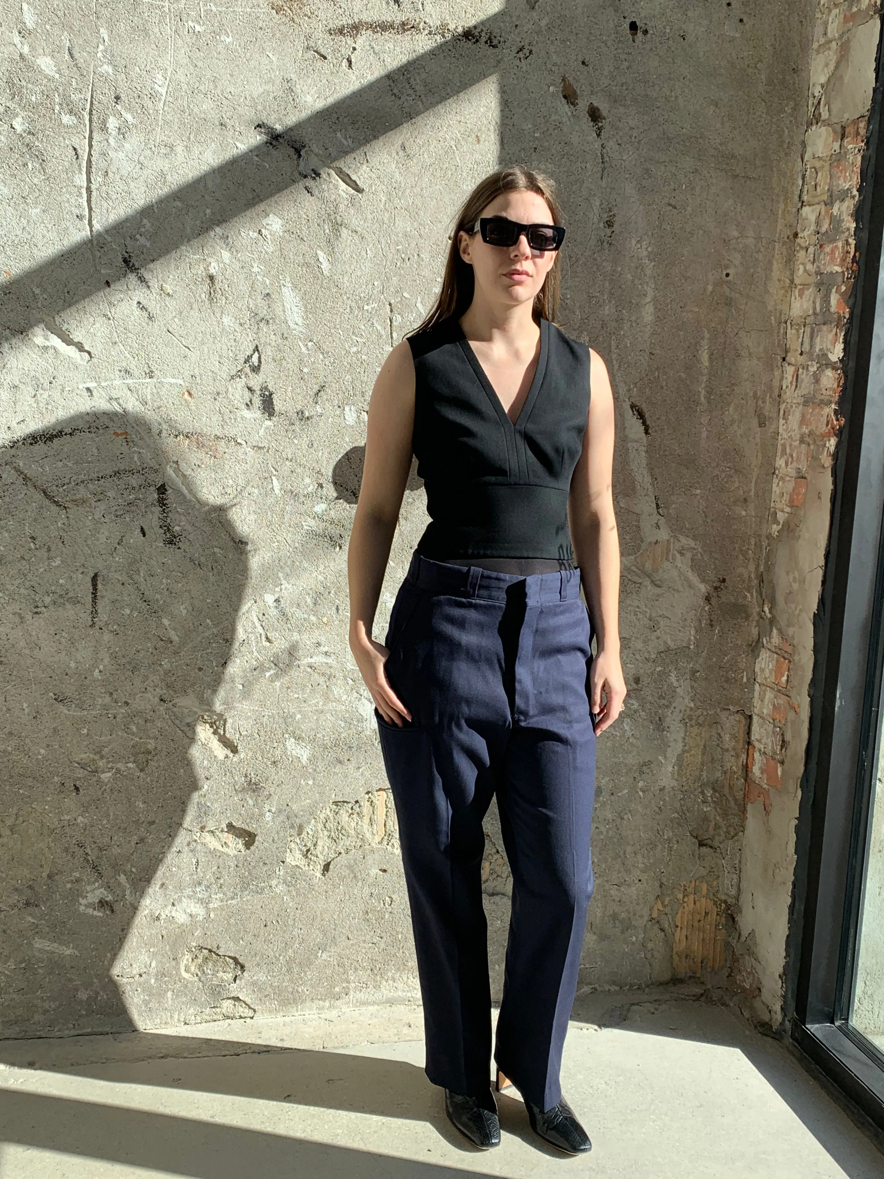 minimal vintage utilitarian pants