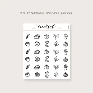 Minimalistic Mini Fall Seasonal Stickers