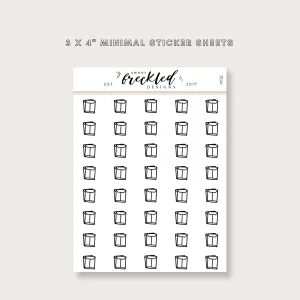Minimalistic Mini Mailers Packages Stickers