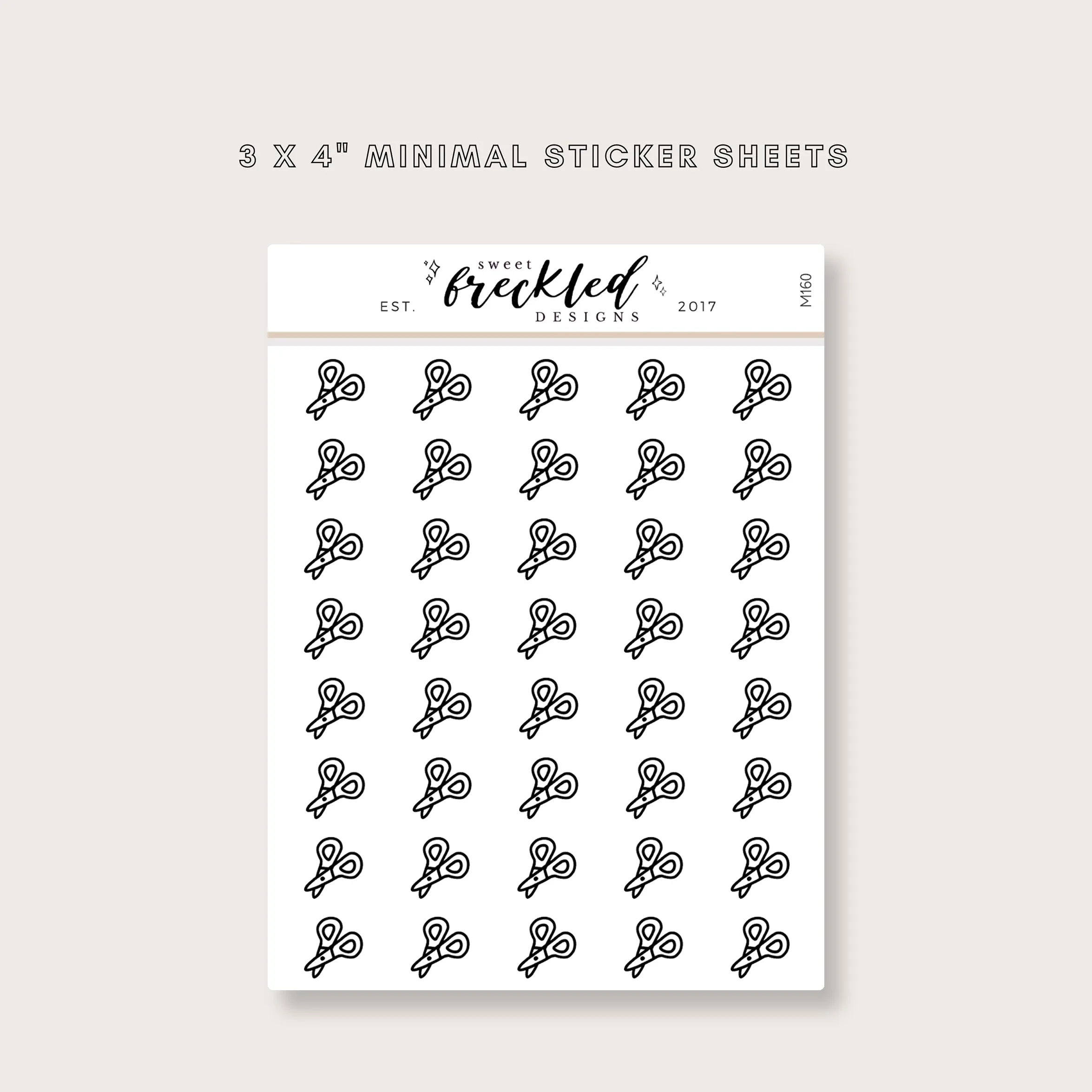 Minimalistic Mini Scissor Haircut Stickers
