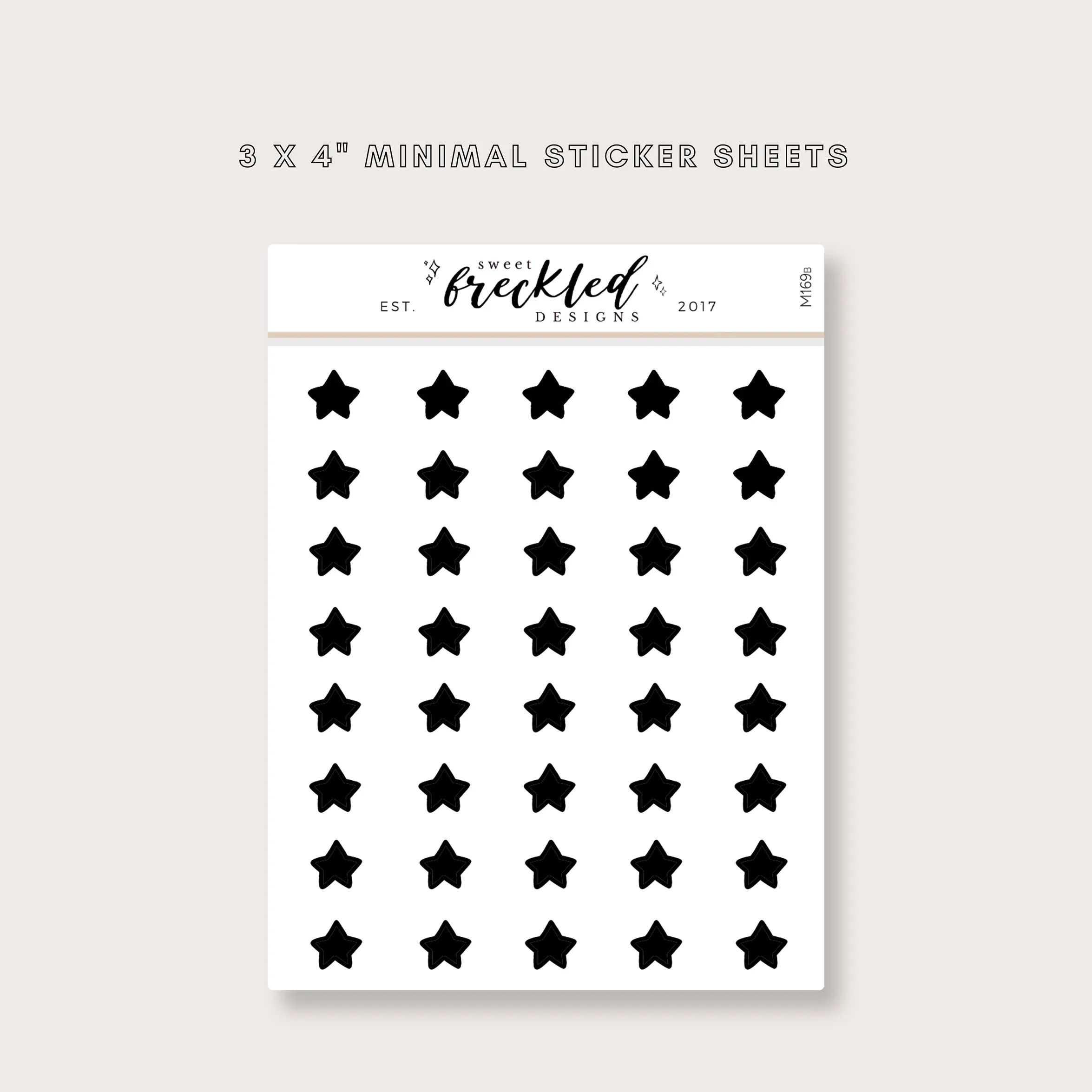 Minimalistic Mini Star Stickers (3 Colors Available)