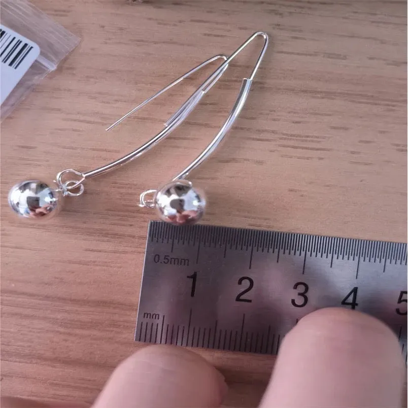 Mirror Ball Round Drop Earrings