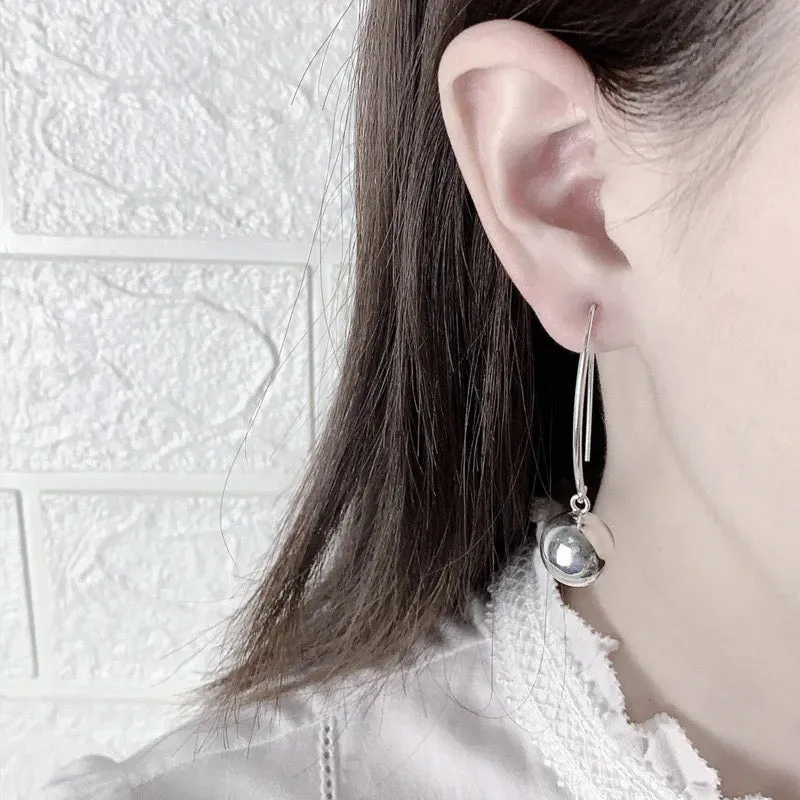 Mirror Ball Round Drop Earrings