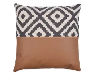 Modern black geometrical throw pillow