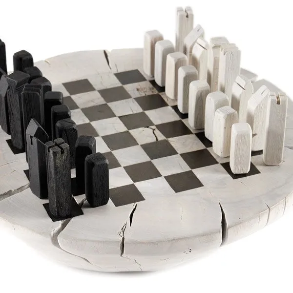 MODERN CHESS SET- IVORY