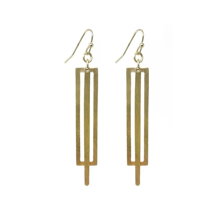 Modern Classic Rectangle Earrings