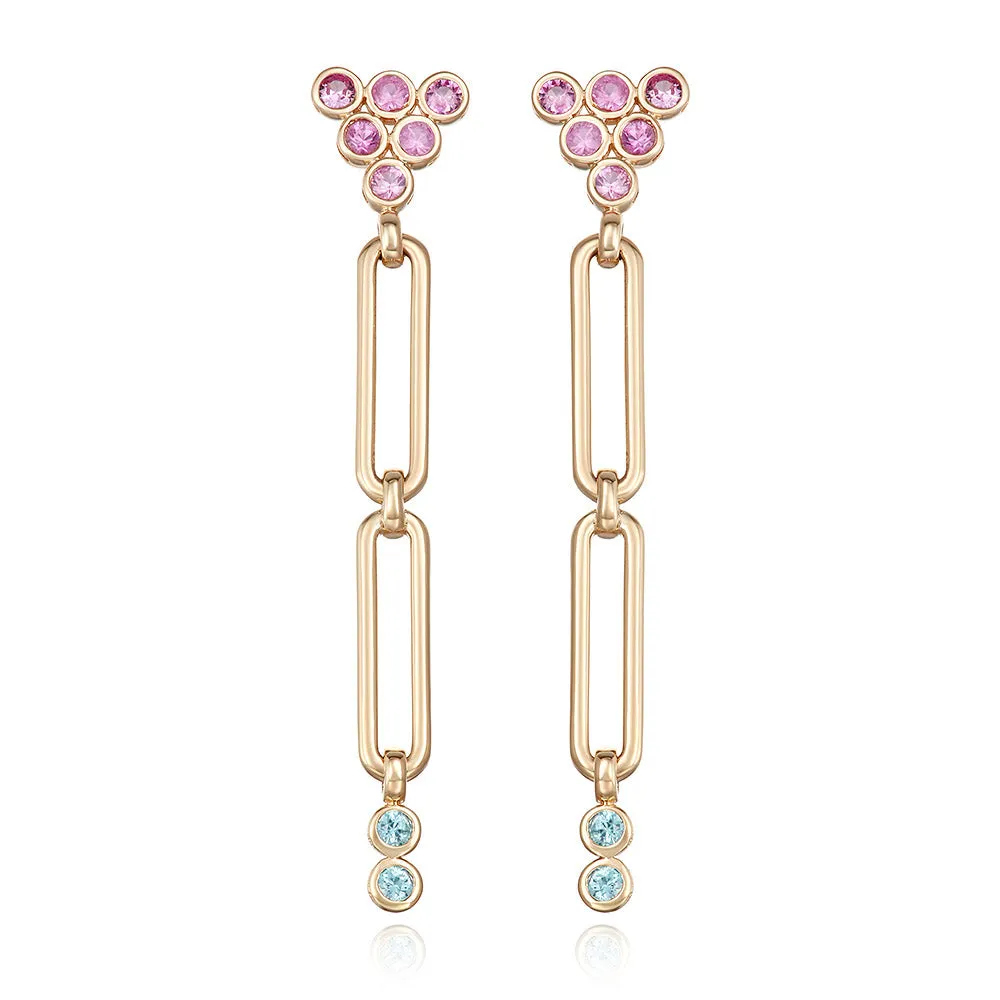 Modern Link Linear earrings