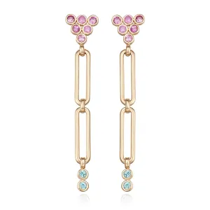 Modern Link Linear earrings