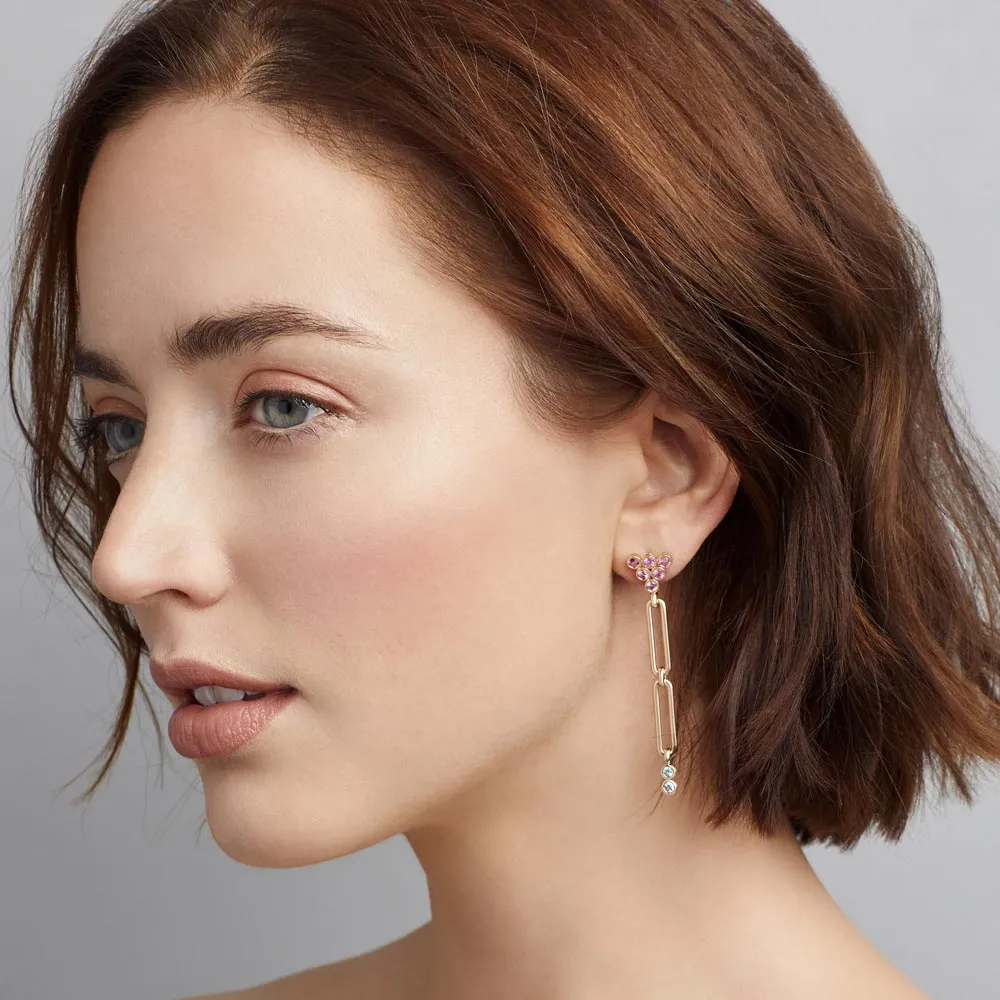 Modern Link Linear earrings