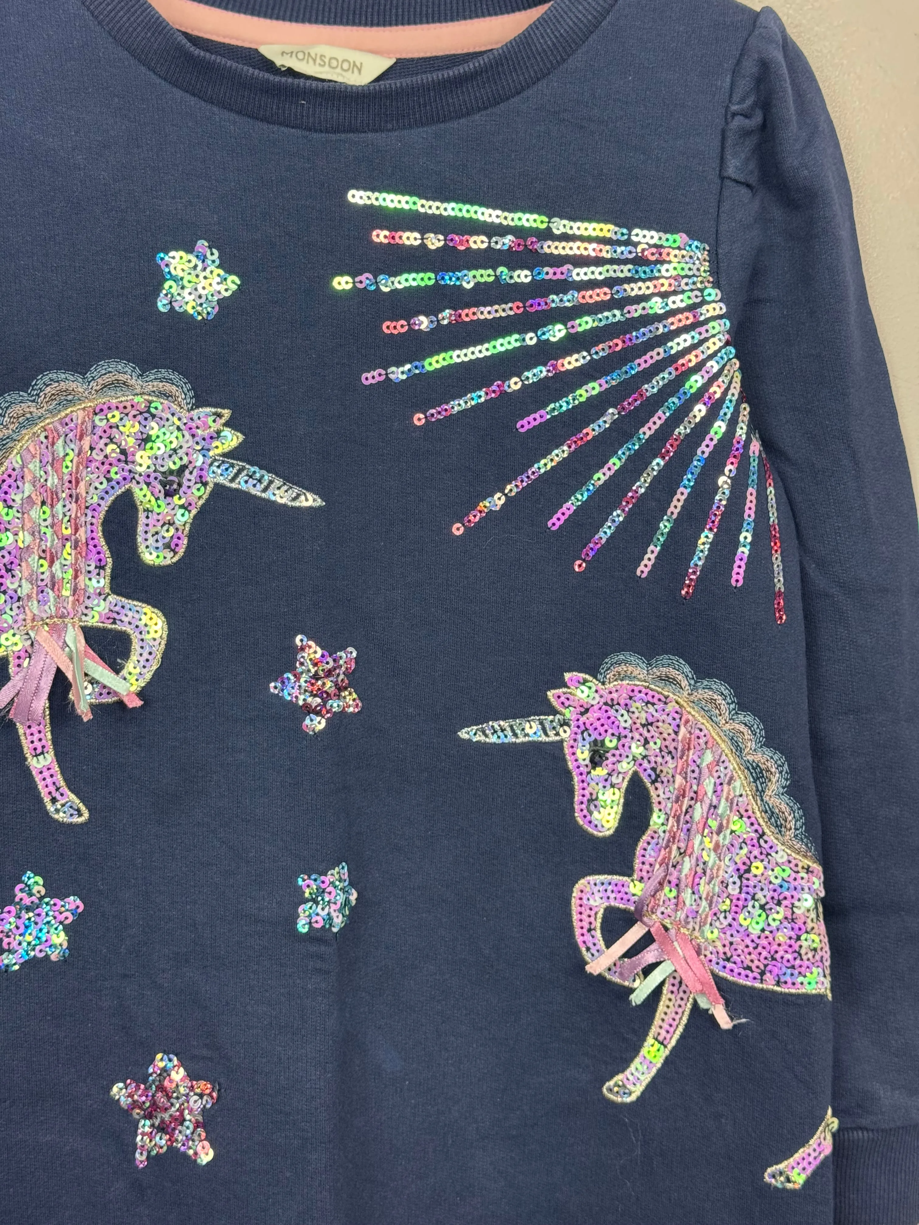 Monsoon Sequin Unicorn Dress 4-5y