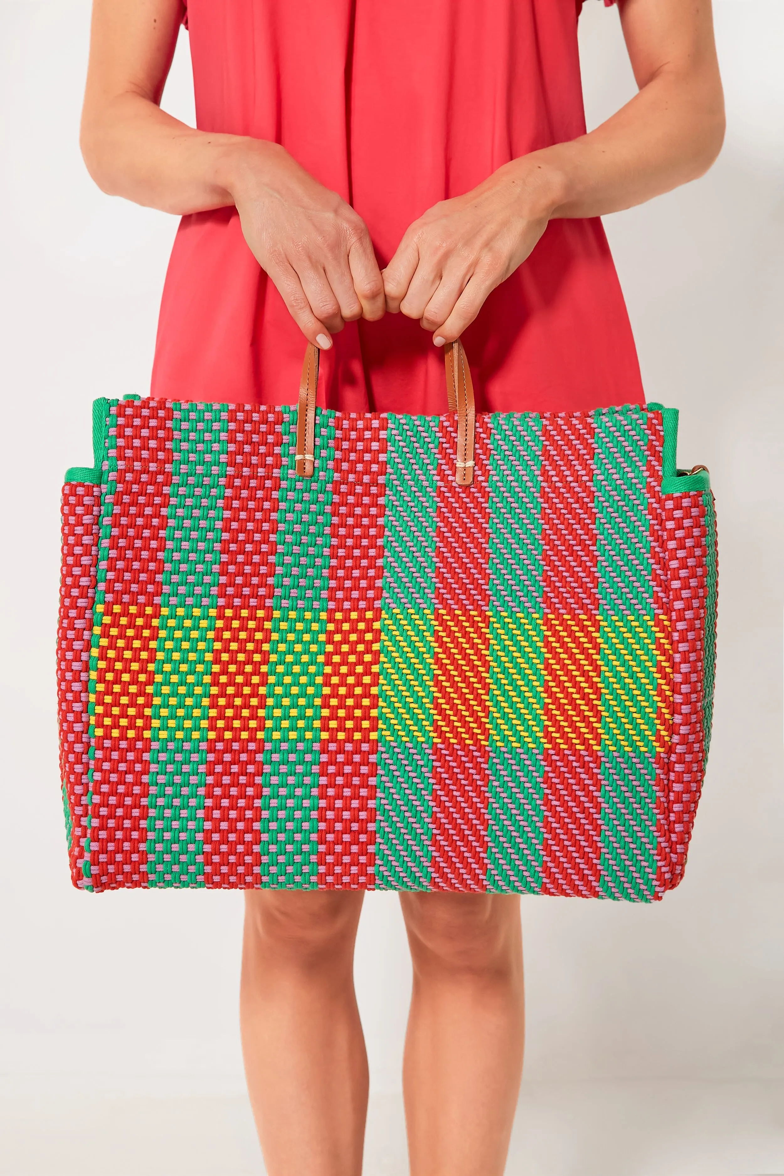 Multi Condessa Plaid Summer Simple Tote