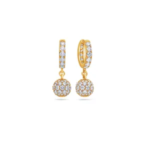 Nano Hanging Orb Hoop Earrings