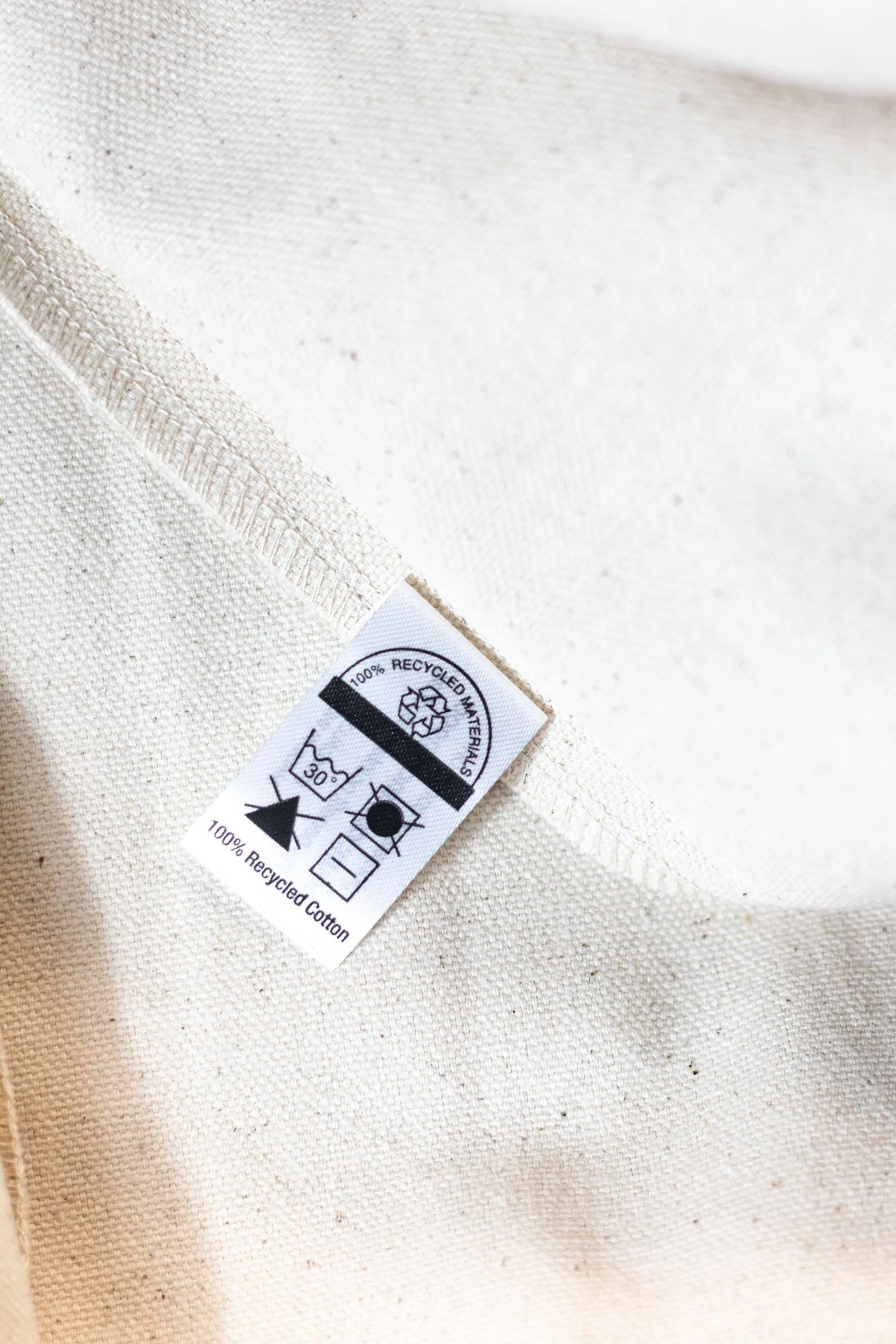 Natural 100% Recycled Cotton Everyday Tote - Longform Logo