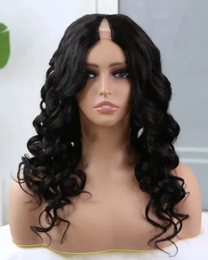 New Minimal Leave Out Loose Wave V-Part Wig