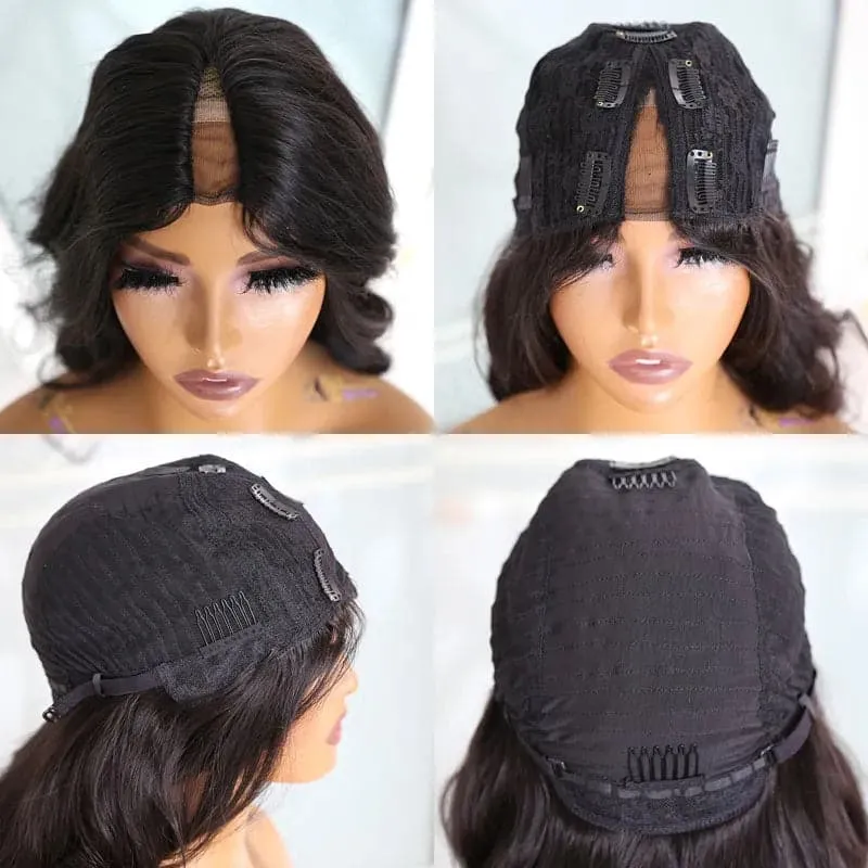 New Minimal Leave Out Loose Wave V-Part Wig