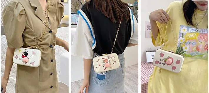 New Small Box Shape ,Chain Satchels, Lovely Fruit Pattern Bag CODE: KAR1350