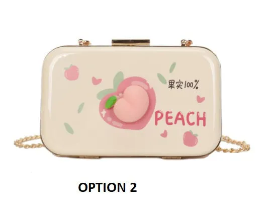 New Small Box Shape ,Chain Satchels, Lovely Fruit Pattern Bag CODE: KAR1350