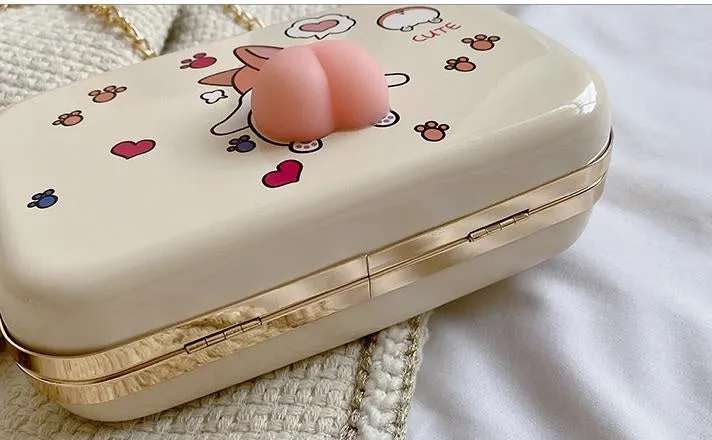 New Small Box Shape ,Chain Satchels, Lovely Fruit Pattern Bag CODE: KAR1350