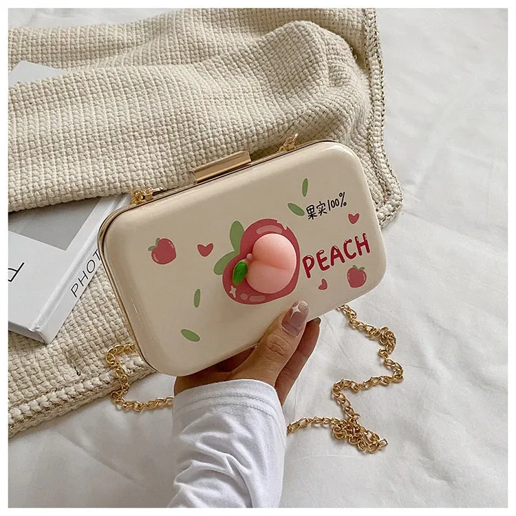 New Small Box Shape ,Chain Satchels, Lovely Fruit Pattern Bag CODE: KAR1350
