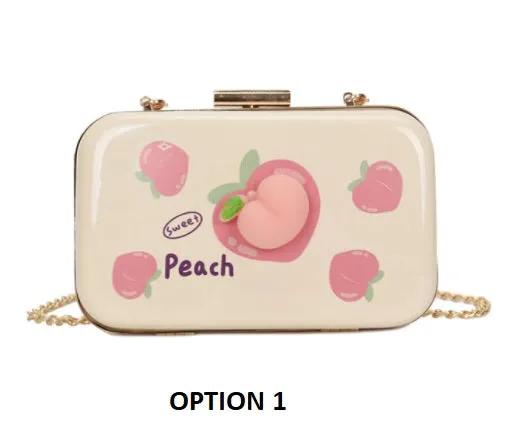 New Small Box Shape ,Chain Satchels, Lovely Fruit Pattern Bag CODE: KAR1350