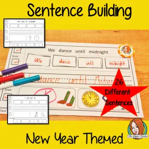 New Year Simple Sentence Building