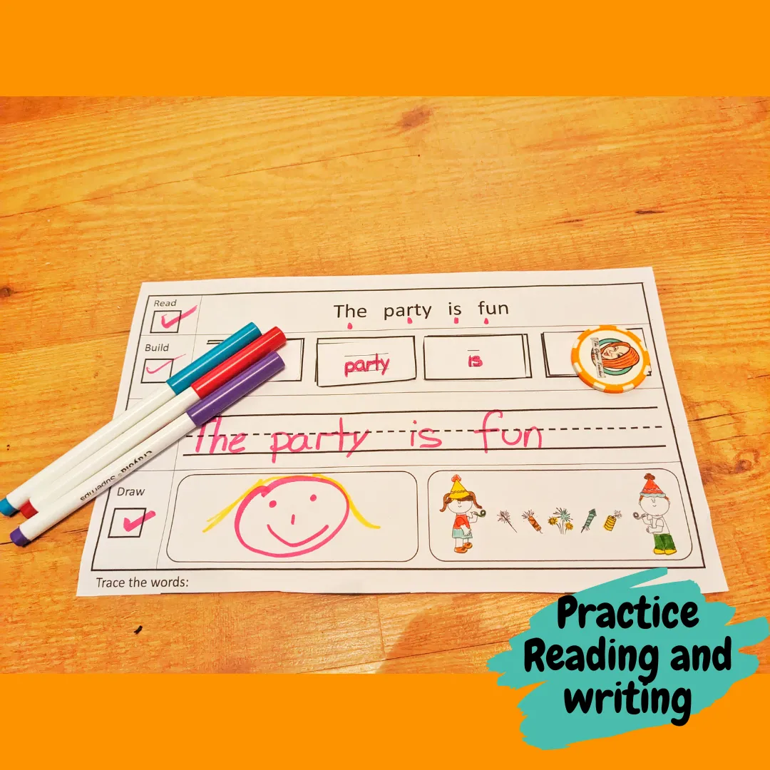 New Year Simple Sentence Building