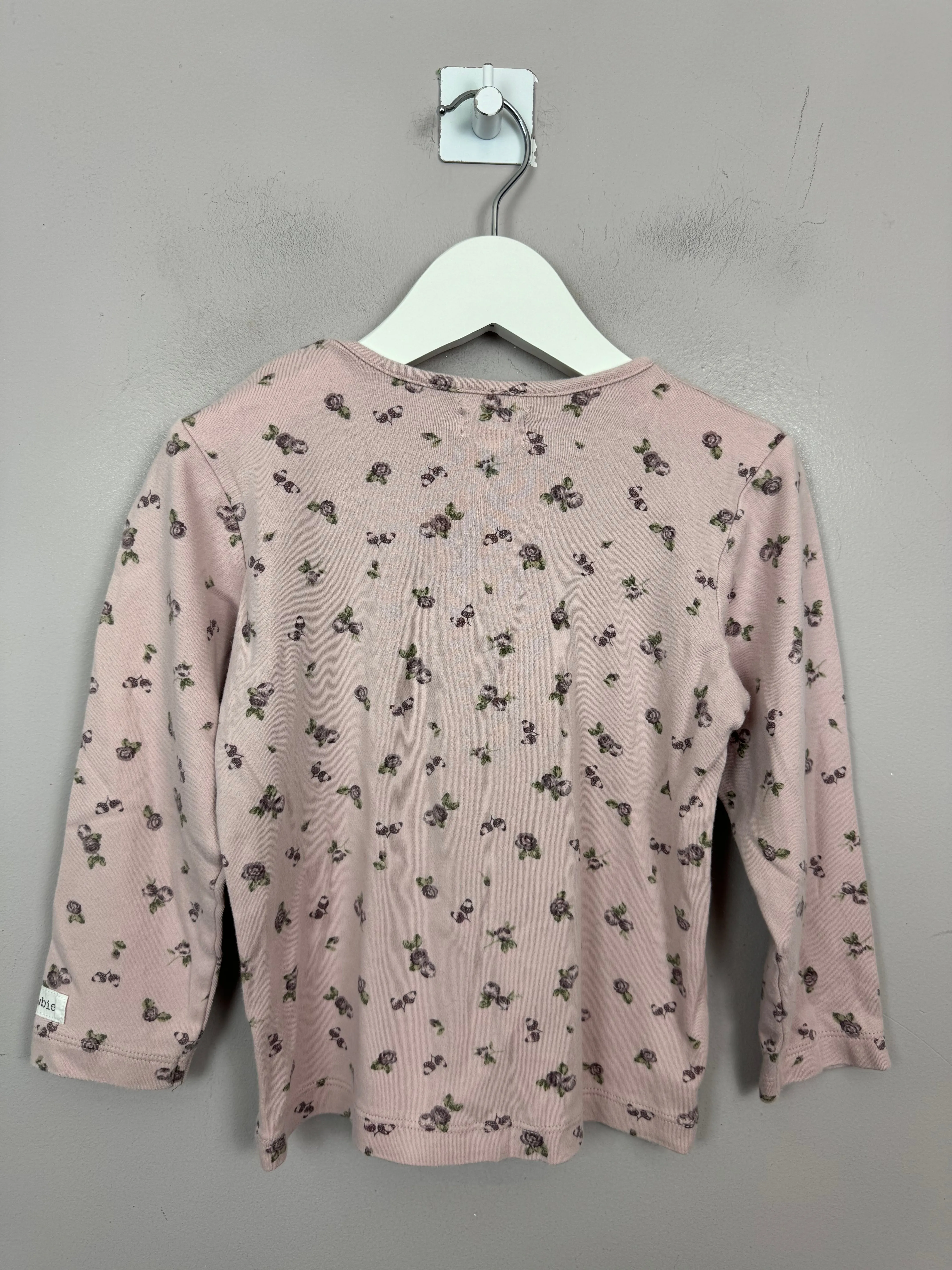 Newbie Plum Rose Long sleeve top 4-6y