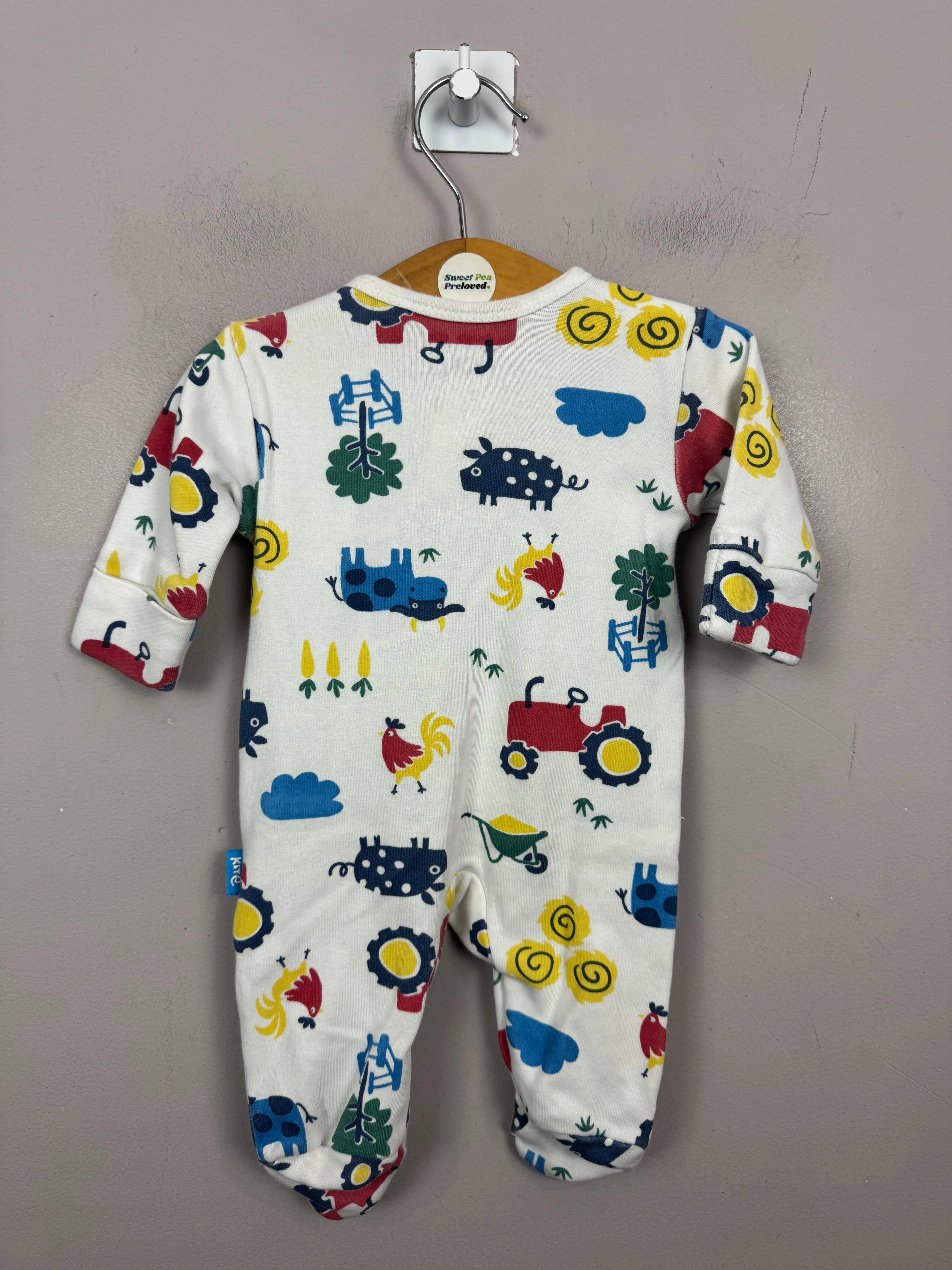 Newborn Kite Farm Life Sleepsuit - preloved
