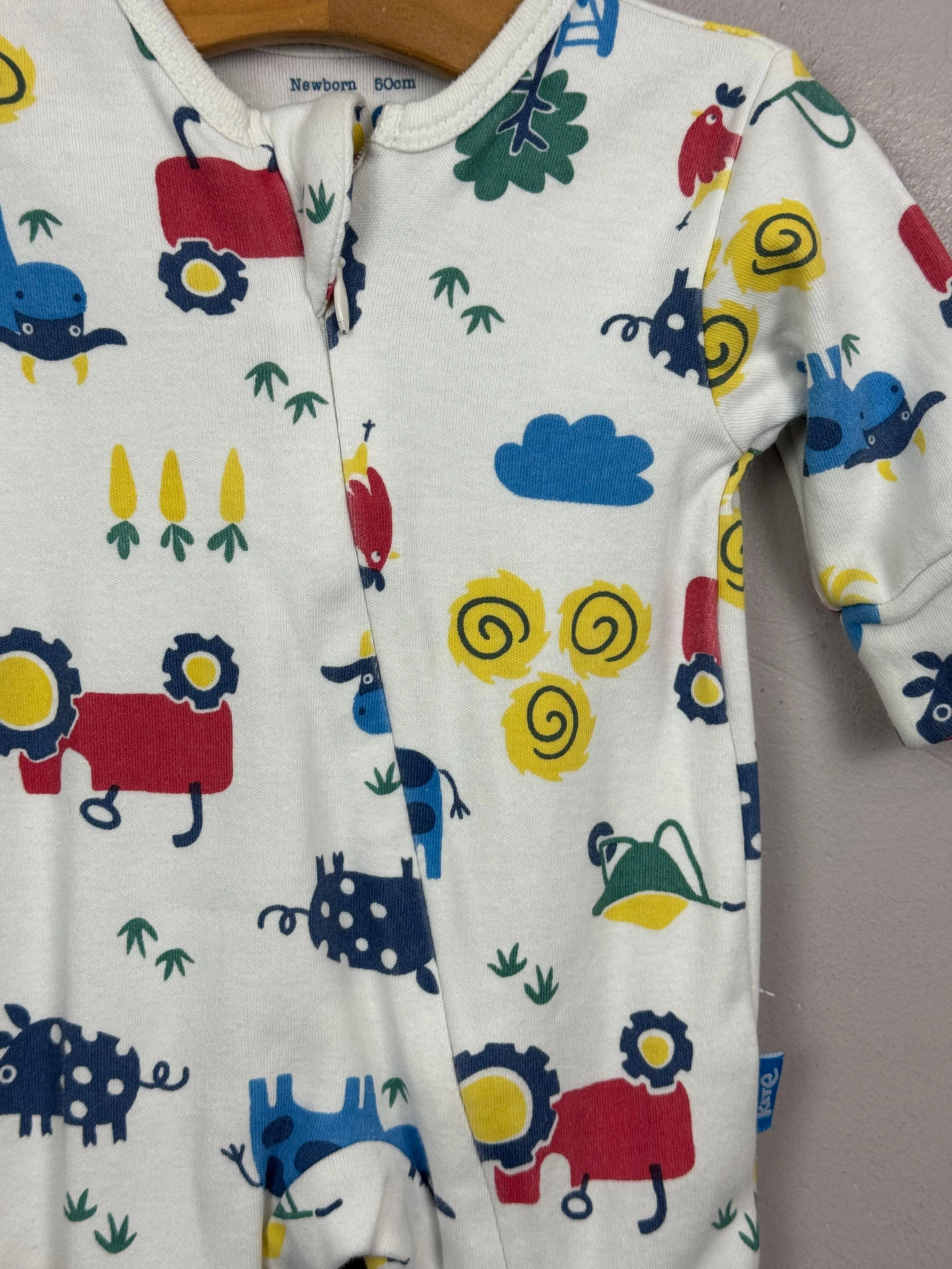 Newborn Kite Farm Life Sleepsuit - preloved