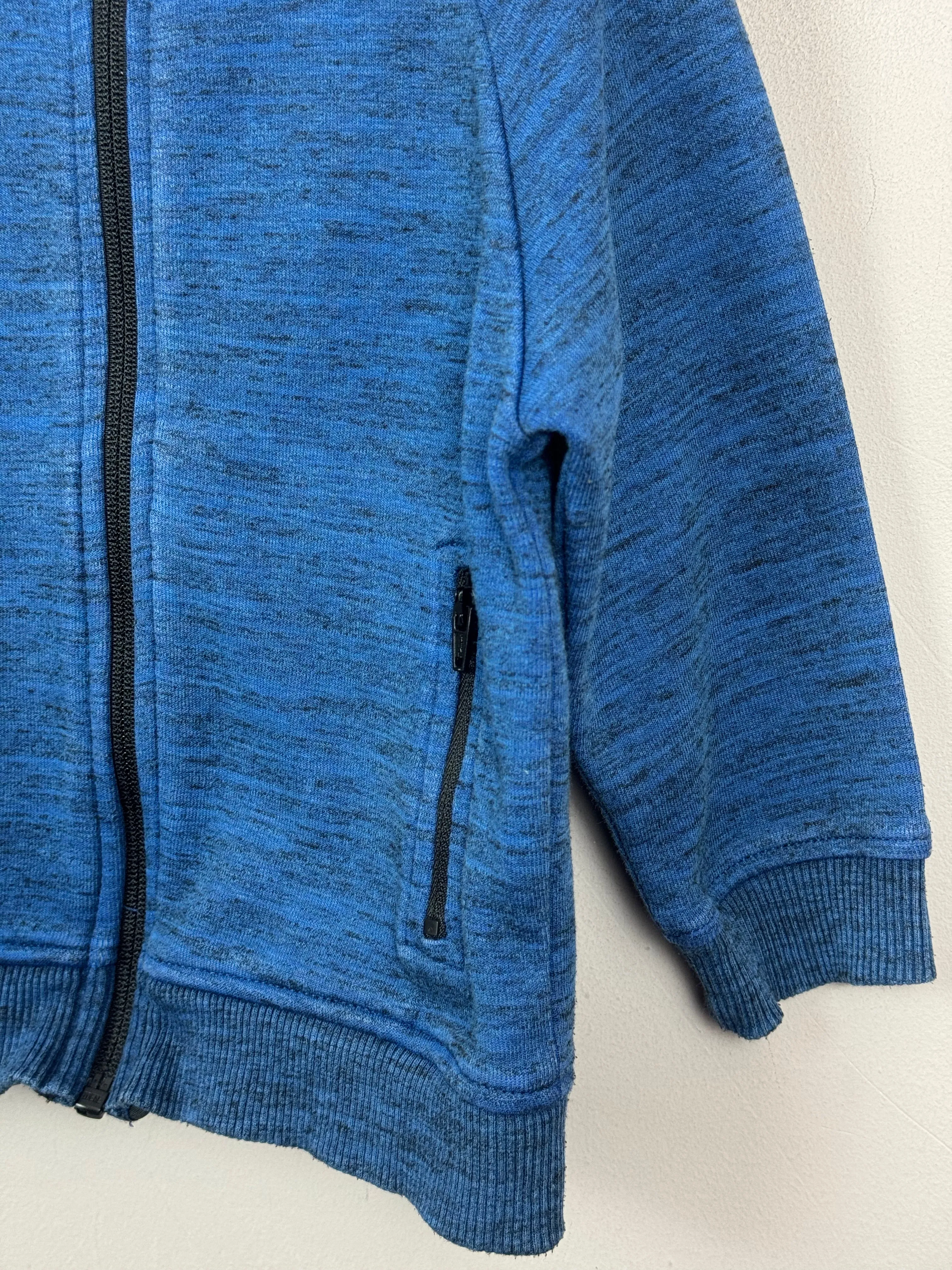 Next blue zip up tech hoodie 12-18m