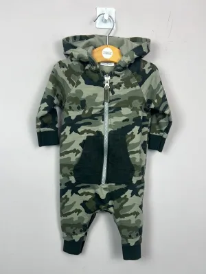 Next camouflage hooded romper 3-6m