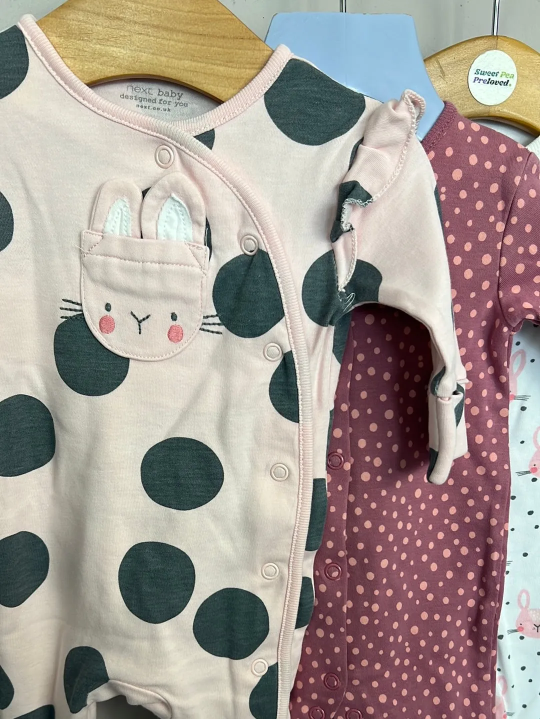 Next cute bunny sleepsuits 1 month