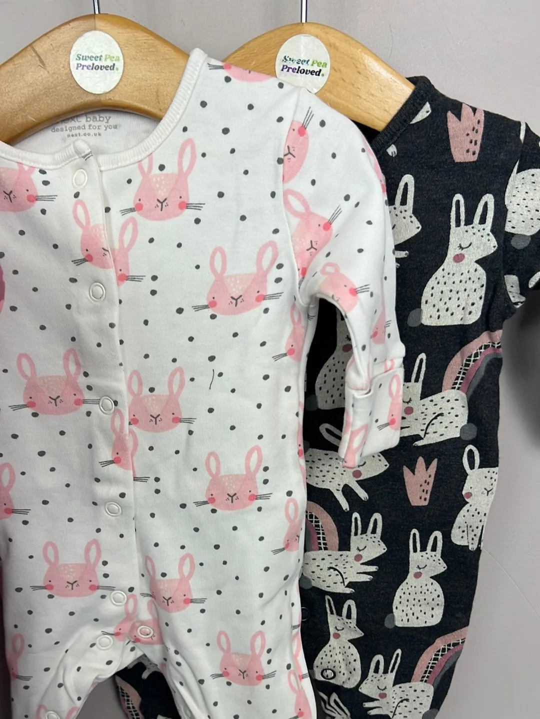 Next cute bunny sleepsuits 1 month