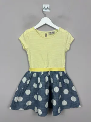 Next lemon/spot split dress 4-5y