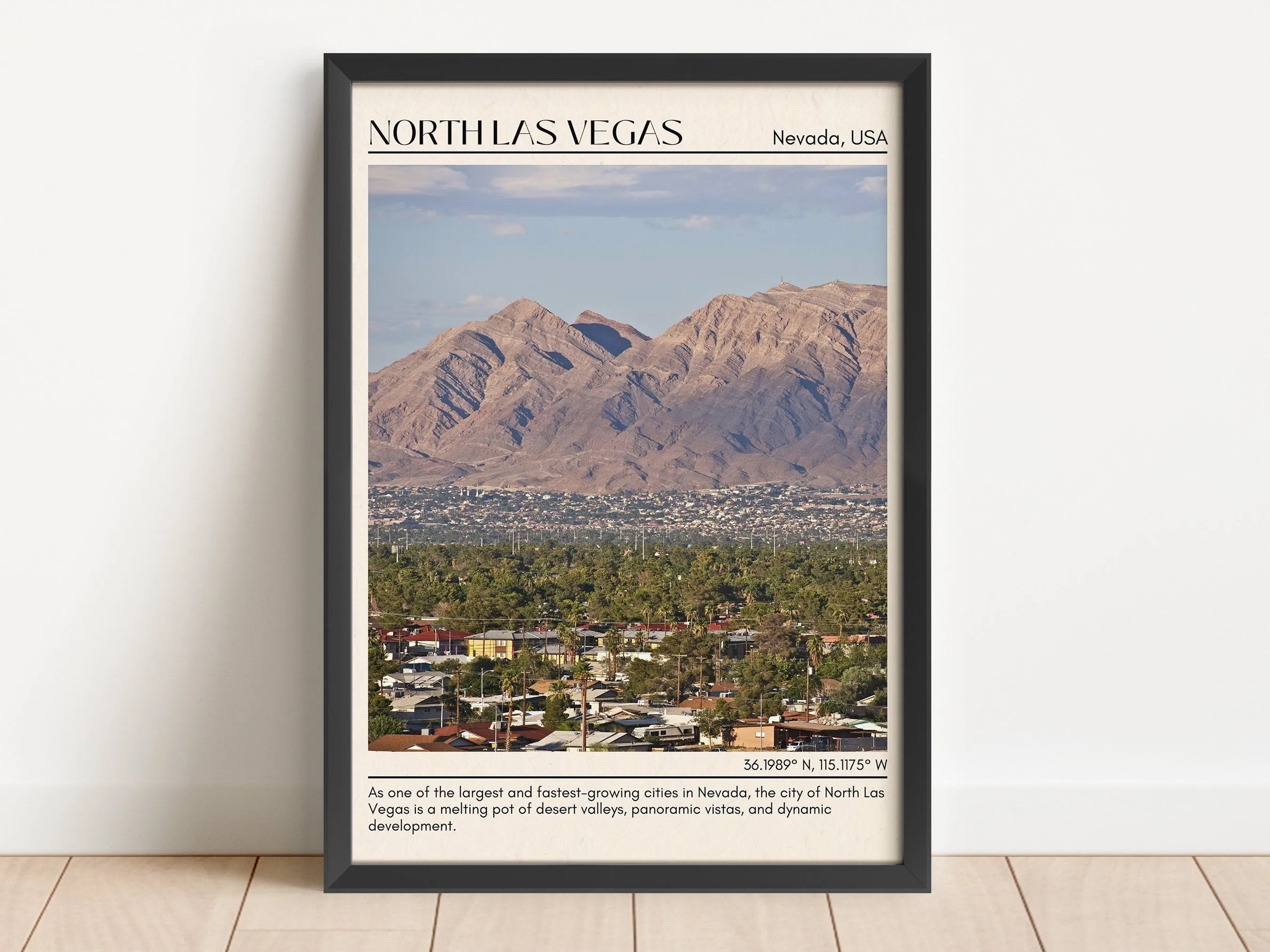 North Las Vegas Minimal Wall Art, Nevada, USA