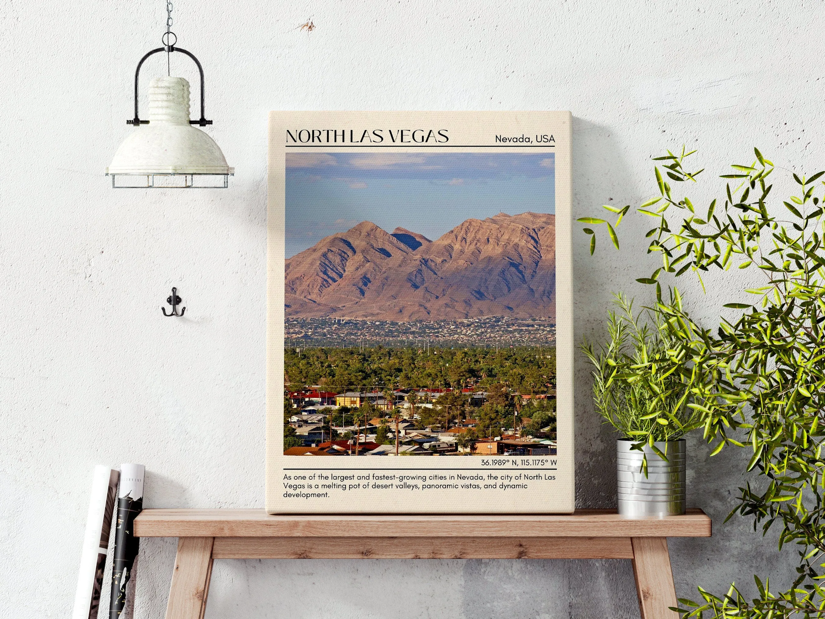 North Las Vegas Minimal Wall Art, Nevada, USA
