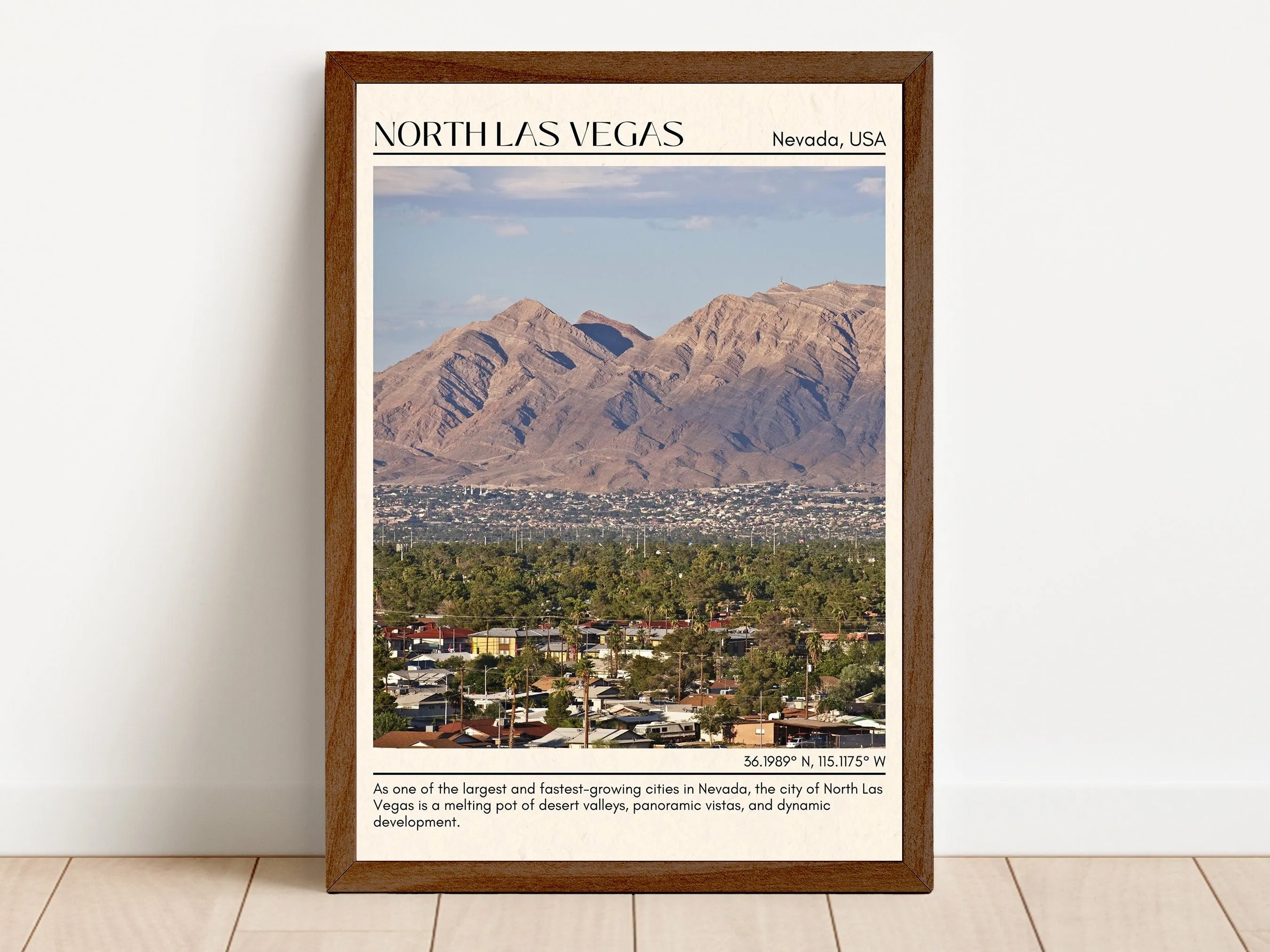 North Las Vegas Minimal Wall Art, Nevada, USA