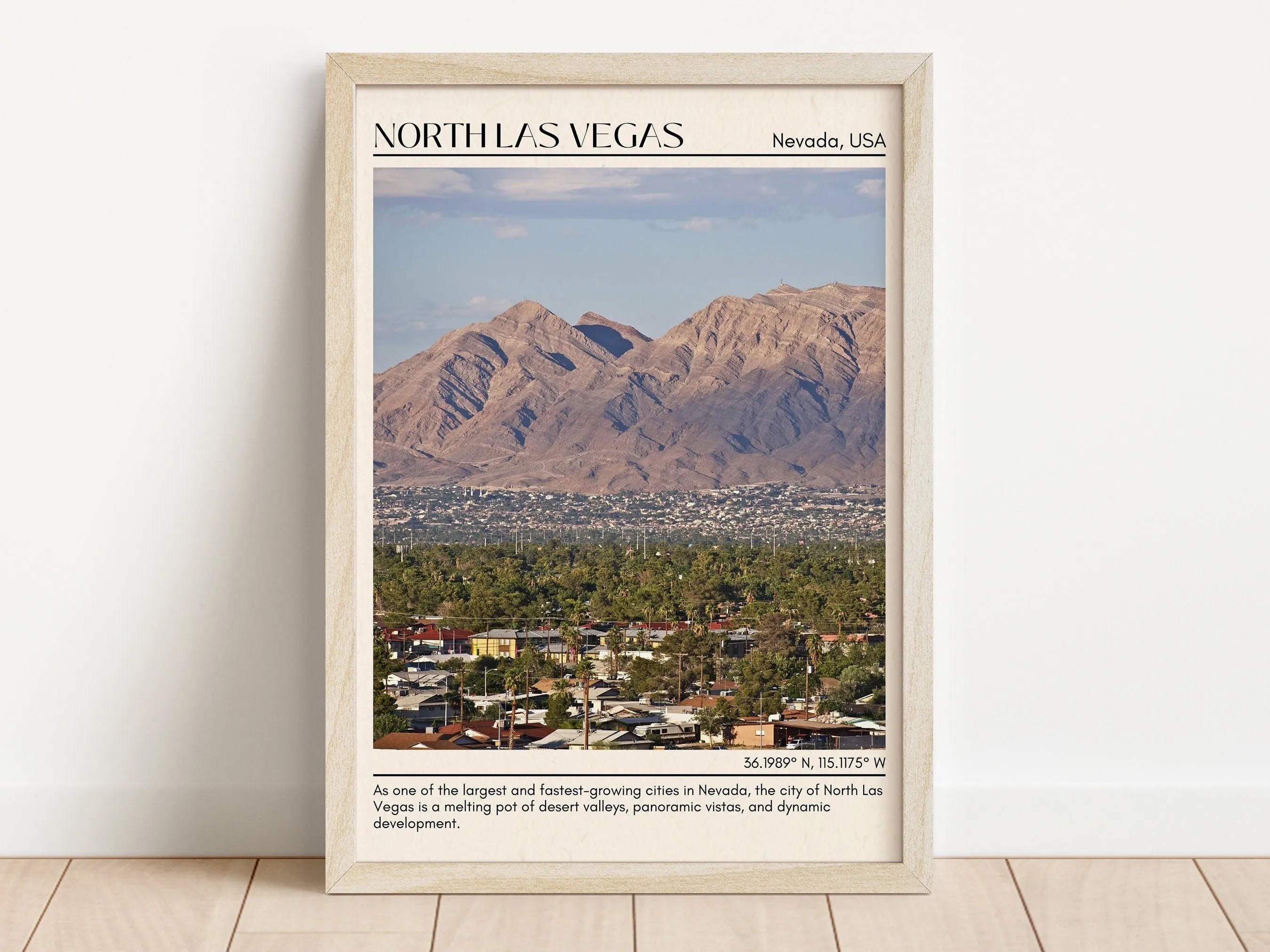 North Las Vegas Minimal Wall Art, Nevada, USA