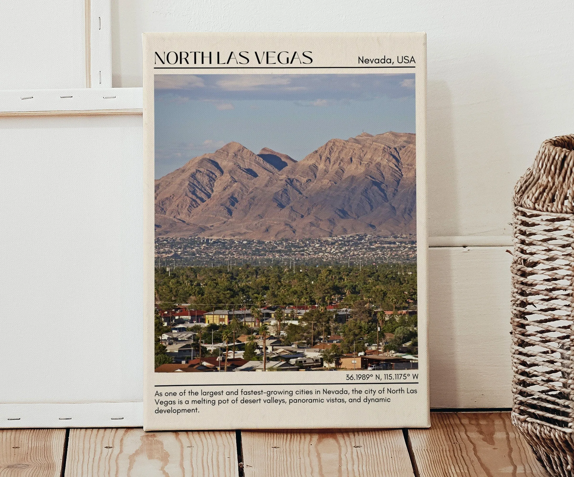 North Las Vegas Minimal Wall Art, Nevada, USA