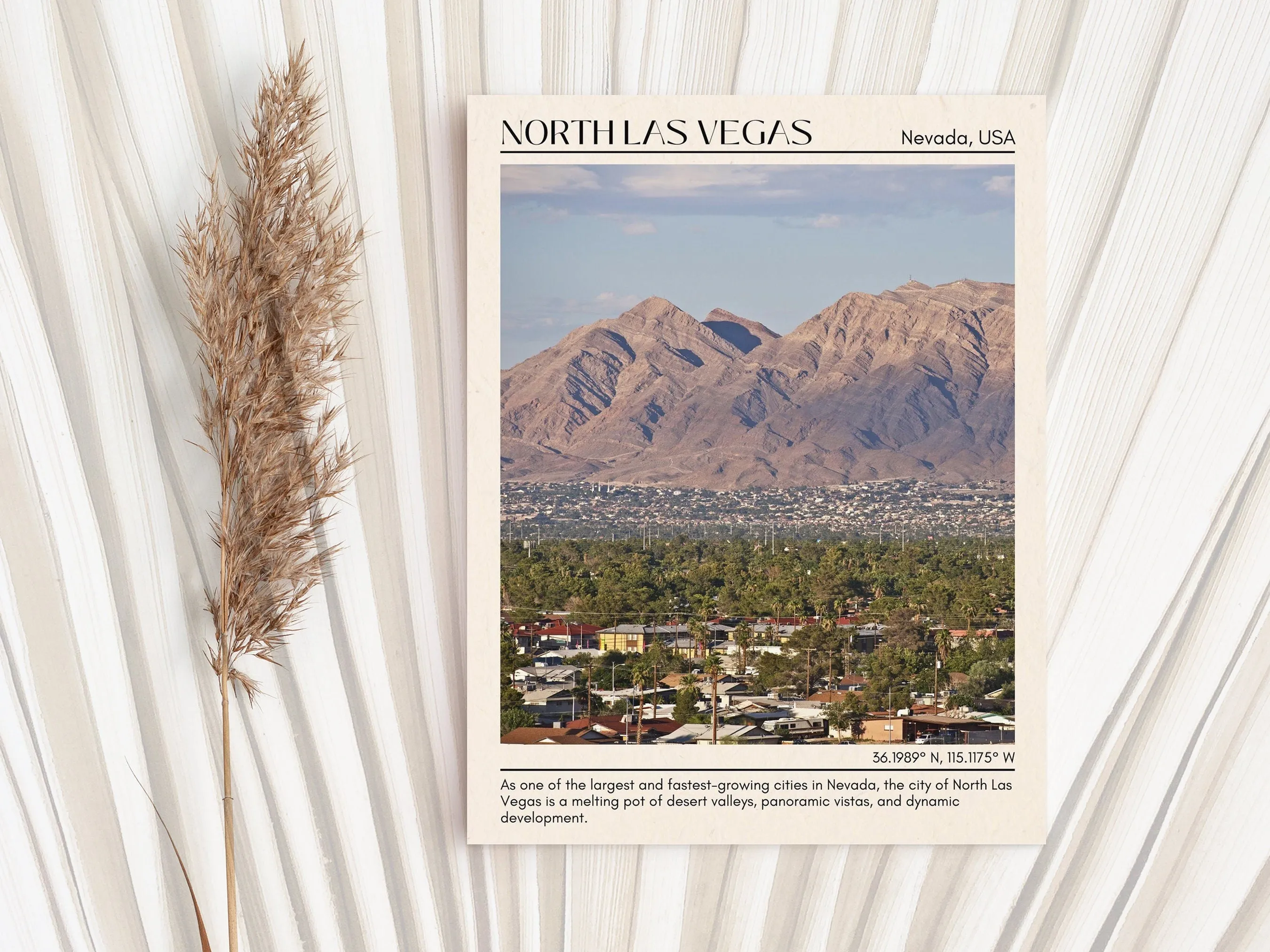 North Las Vegas Minimal Wall Art, Nevada, USA