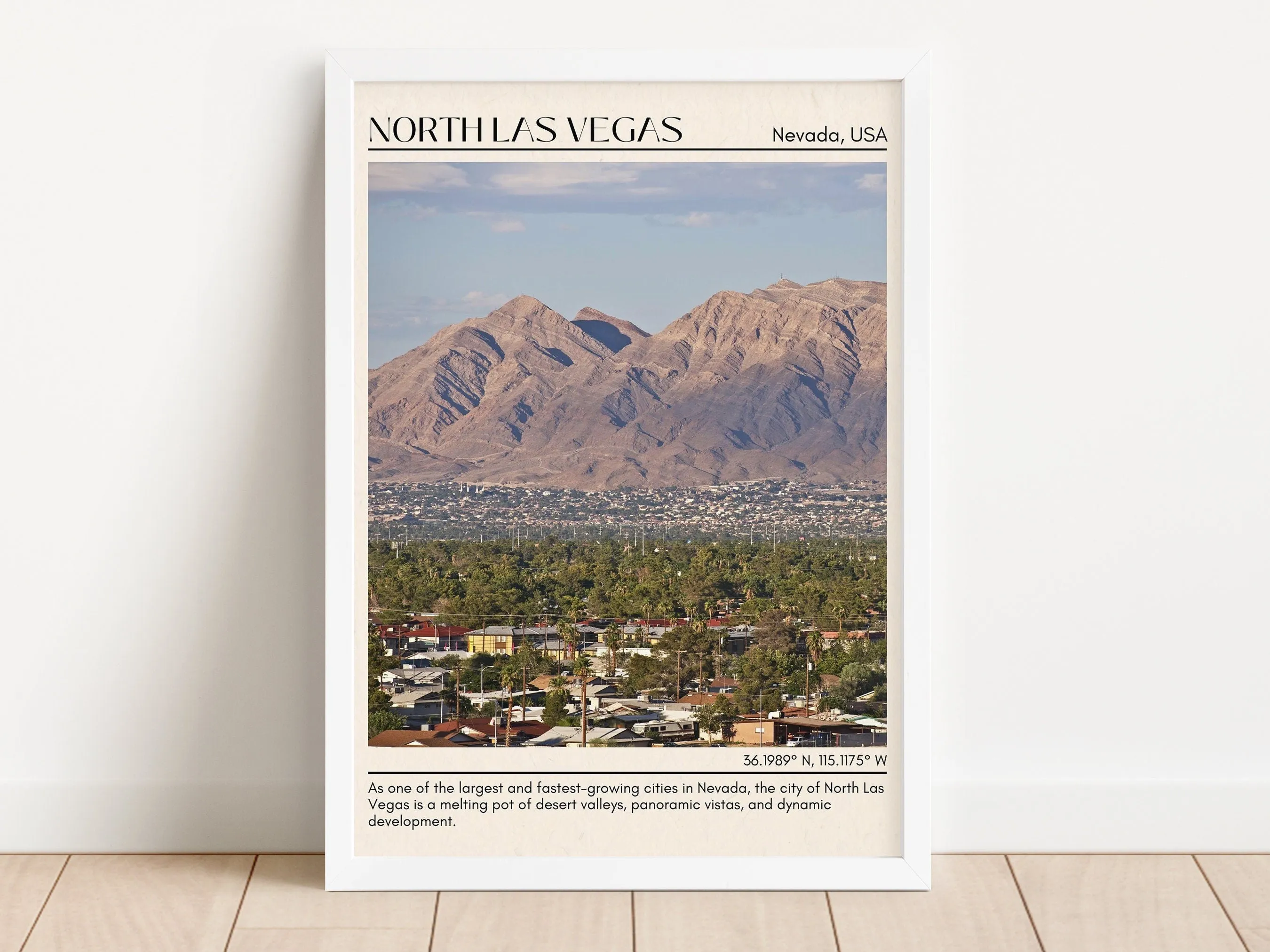 North Las Vegas Minimal Wall Art, Nevada, USA
