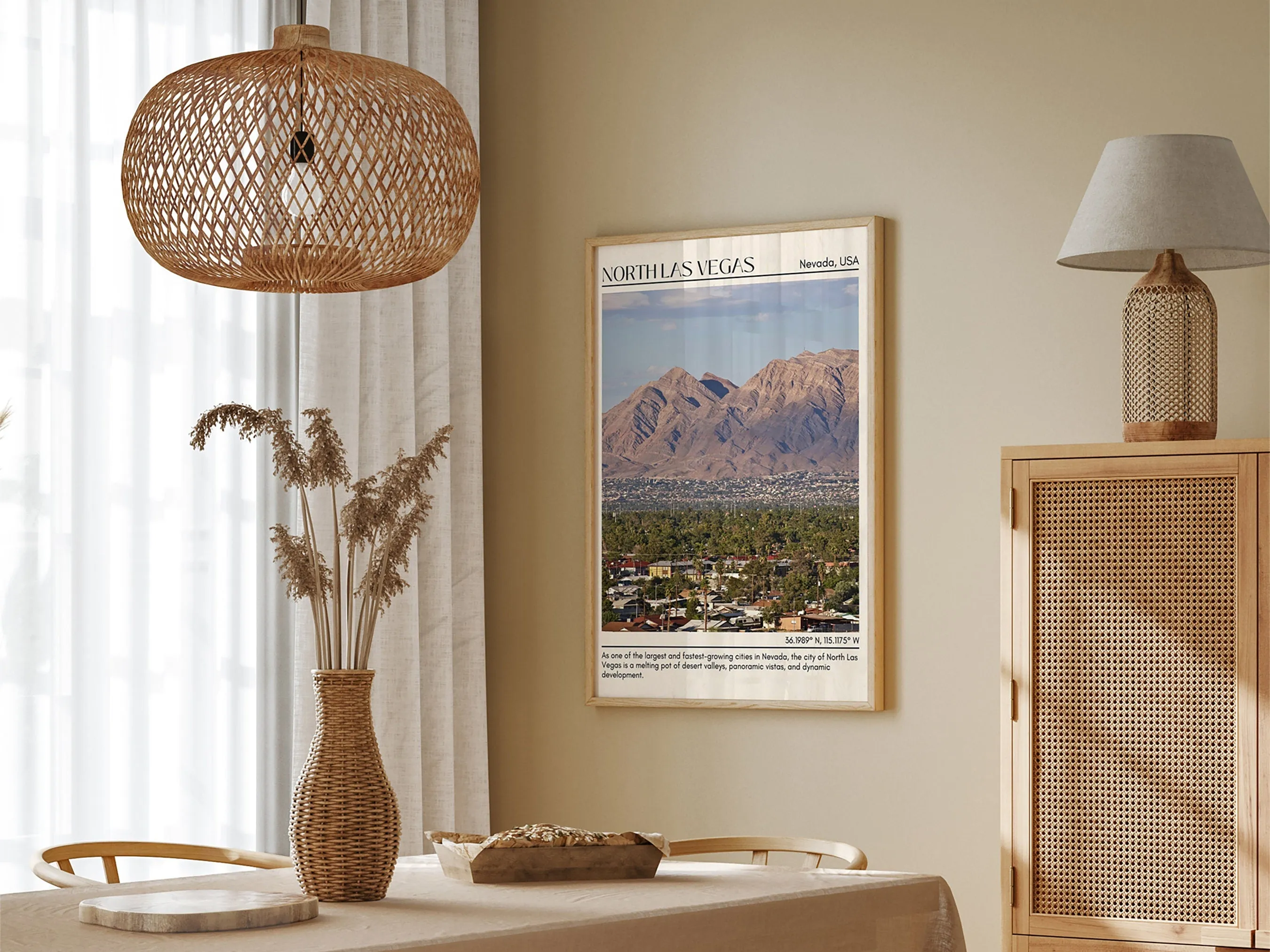 North Las Vegas Minimal Wall Art, Nevada, USA