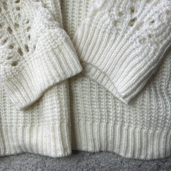NWT Anthro Pilcro Devenne Pointelle Pullover Sweater Size Small