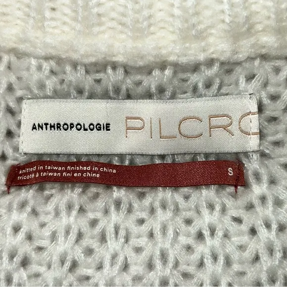 NWT Anthro Pilcro Devenne Pointelle Pullover Sweater Size Small